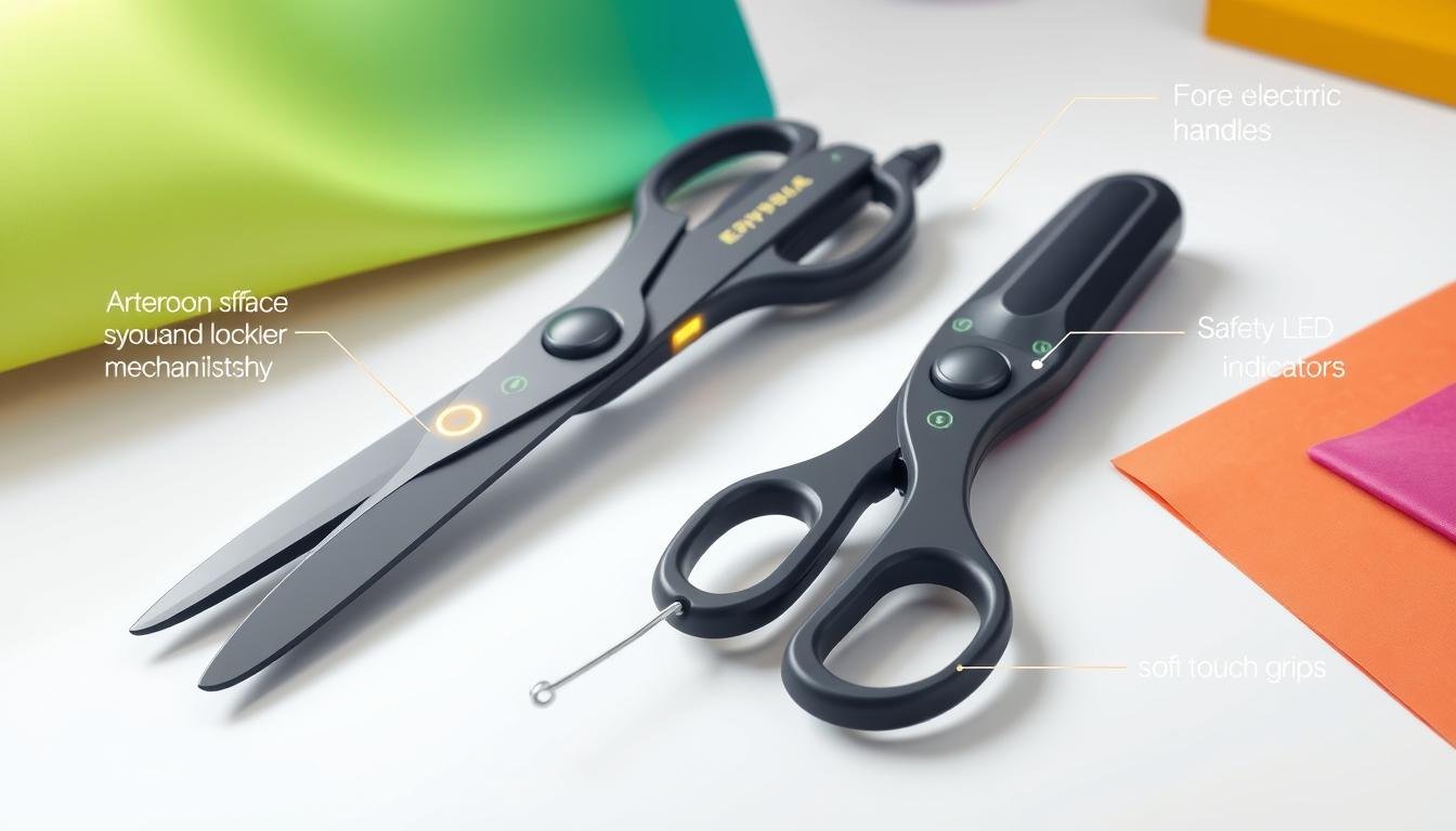 Electronic scissors with safety features