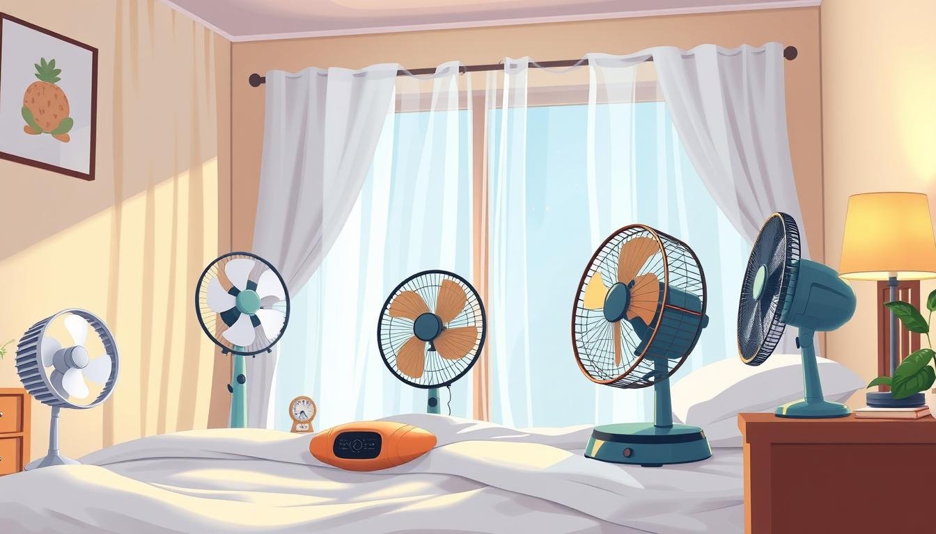 Portable fans for sleeping