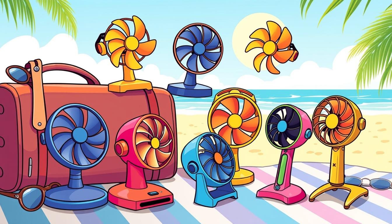 Portable fans for travel