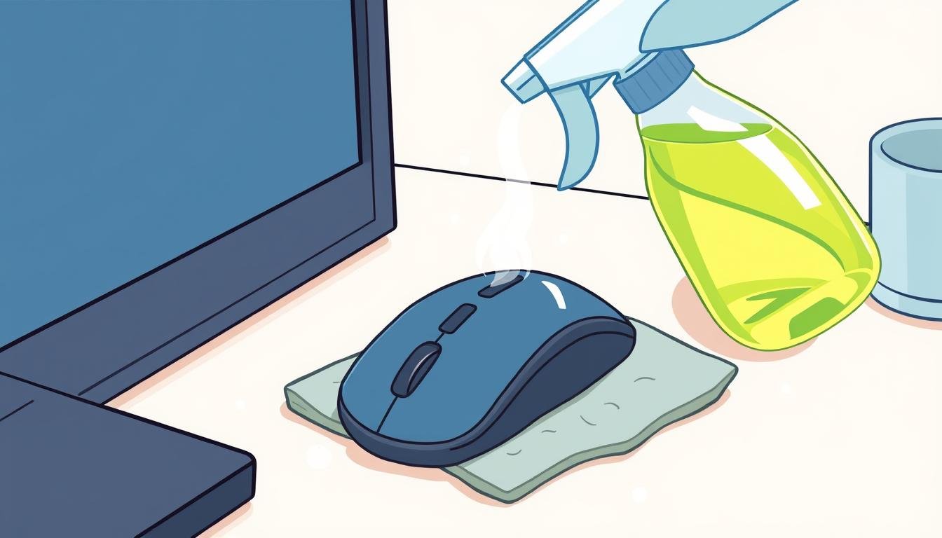 Wireless mouse disinfection