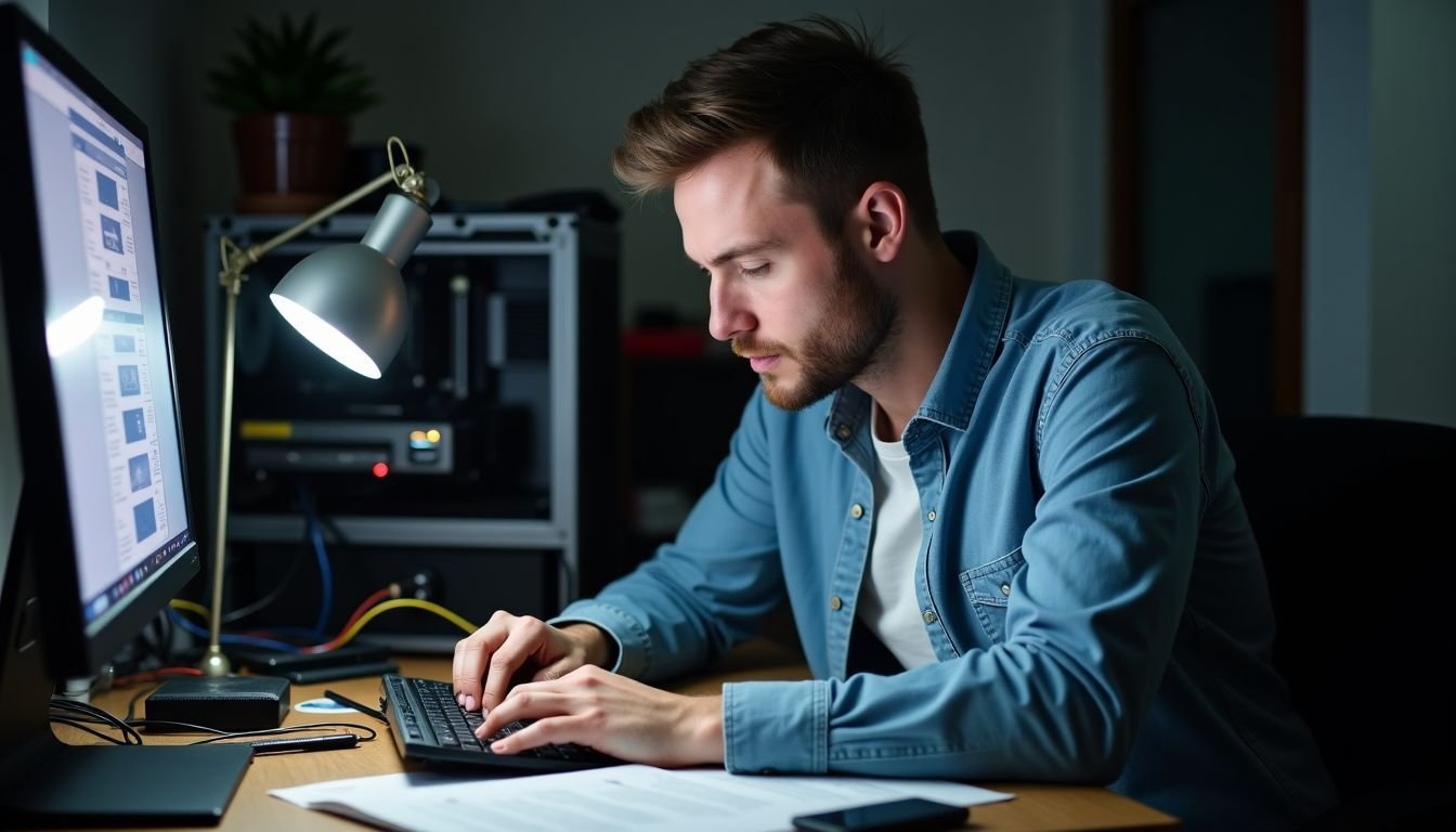 A man upgrades his PC storage with a budget-friendly NVMe drive.